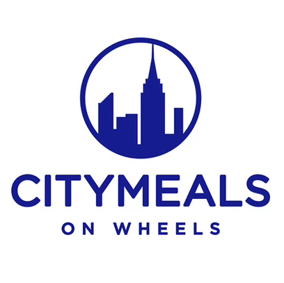 City skyline silhouette logo for "Citymeals on Wheels"