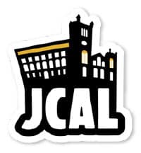 JCAL logo with stylized buildings in black and yellow