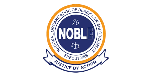 NOBLE logo with the words "National Organization of Black Law Enforcement Executives" and "Justice by Action"