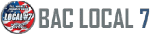 BAC Local 7 logo with an American flag-inspired design.